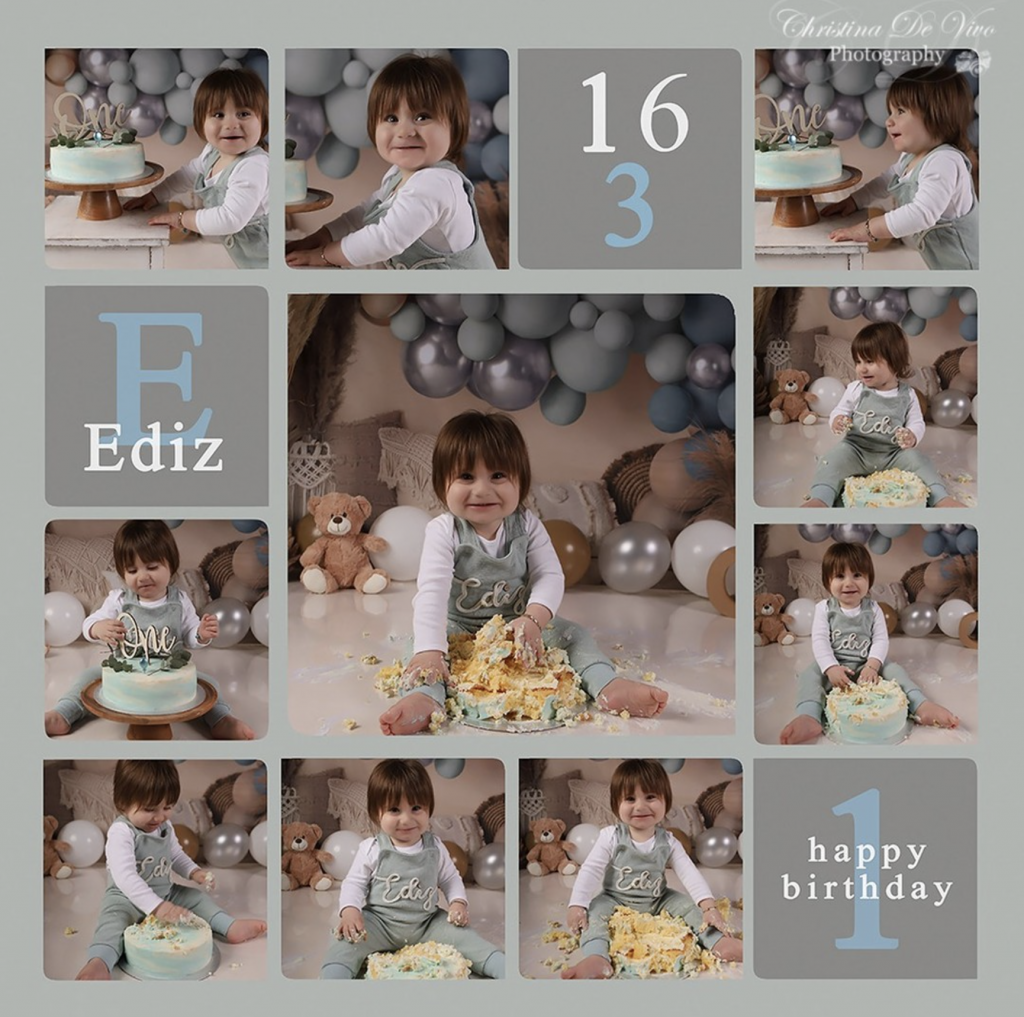 Smash the Cake Bilder zum ersten Geburtstag, fotografiert von Christina De Vivo Photography, spezialisiert auf Smash the Cake Shootings mit mega Studio bei Pirmasens in 66987 Thaleischweiler-Fröschen
