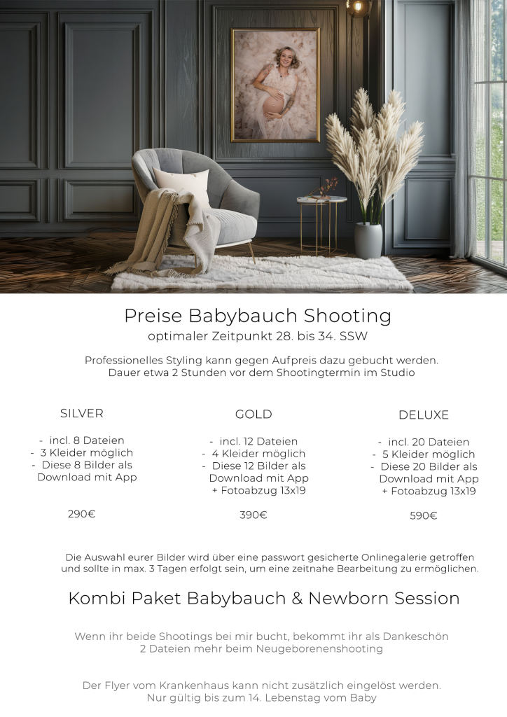 Preise Babybauch Fotograf Pirmasens, für Zweibrücken, Kaiserslautern, Landstuhl