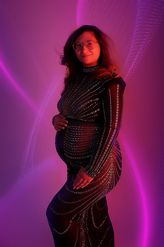 Babybauchshooting-Neonlights2-Landstuhl-Christina-DeVivo Babybauchshooting bei Pirmasens Neon Style | Christina De Vivo