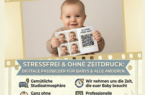 Passbild mit QR Code vom Profi in 66987 Thaleischweiler-Fröschen bei Pirmasens, auch für Babys